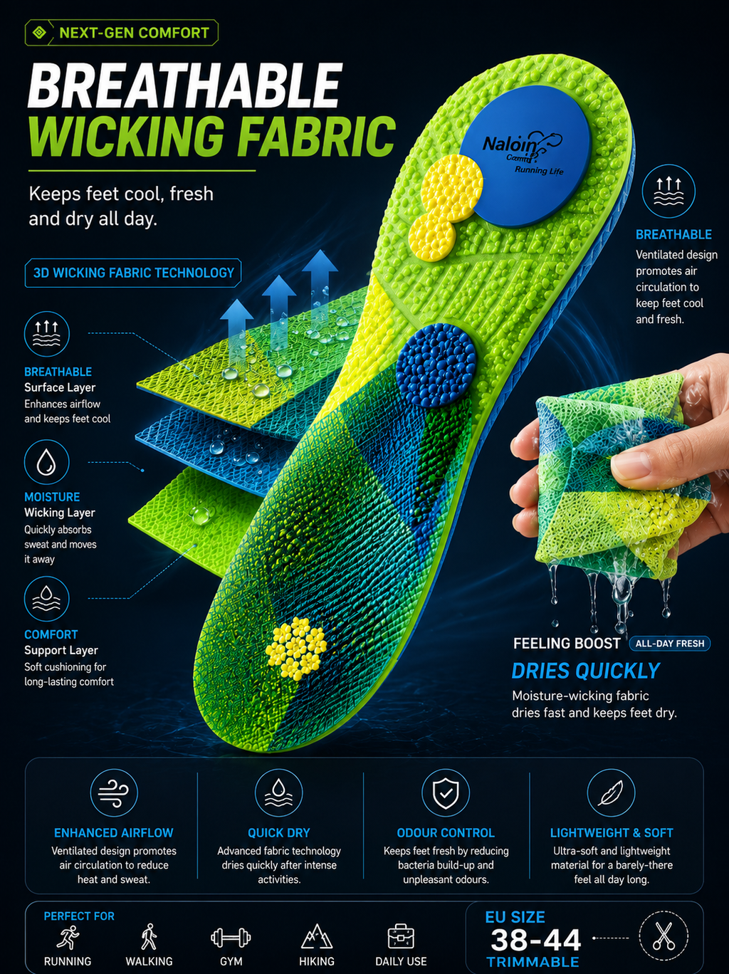 CloudStep™ — Air Cushion Comfort Insoles for Running & All-Day Standing